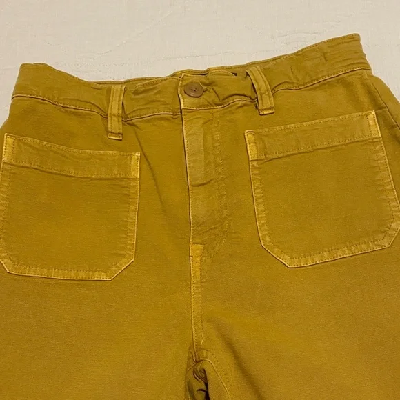 J. Crew Mustard Yellow Cropped Wide-Leg Pants - Picture 6 of 6